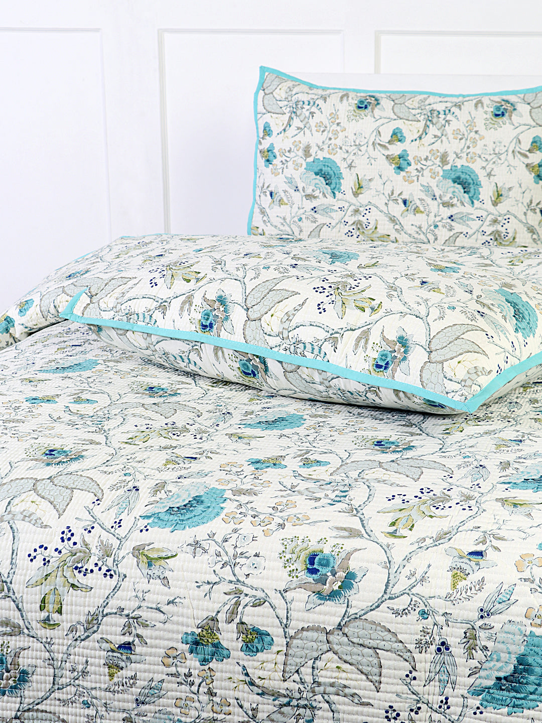 Firozi Cotton printed comforter reversible design