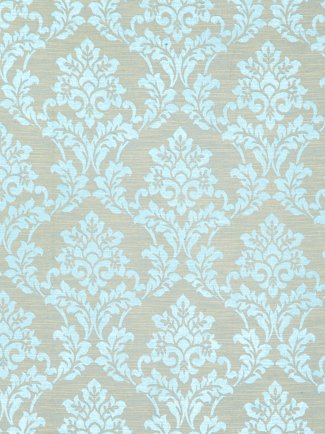 Soumya Hi end Satin Finish Premium Fabric Self Design Blue Color Curtain, 1 pc