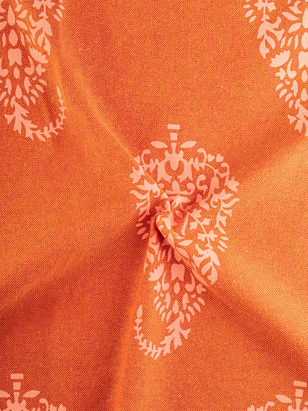 Shamray catty Printed Curtains in Rust color made with Cotton Material , Curtain - 1 pc