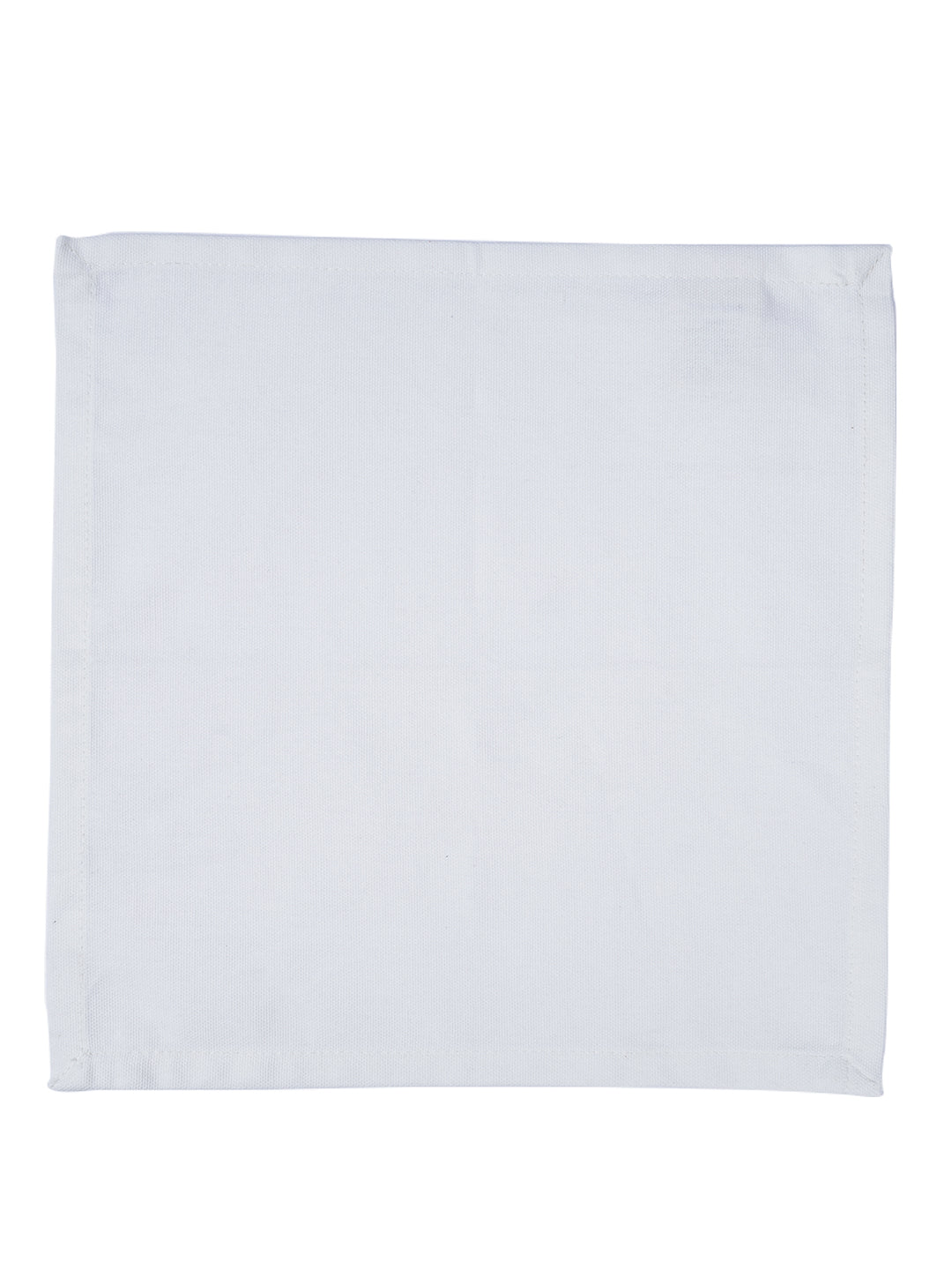 Set of 6 Cotton Plain White Color Table Napkin, 6pc Napkin Set