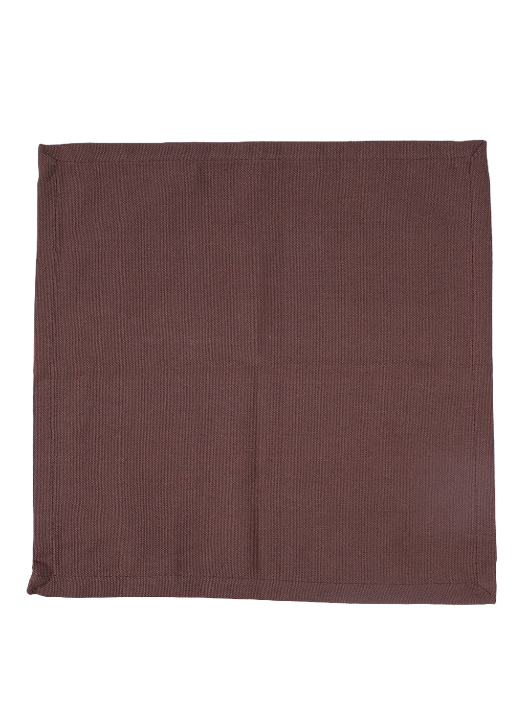 Set of 6 Cotton Plain Brown Color Table Napkin, 6pc Napkin Set