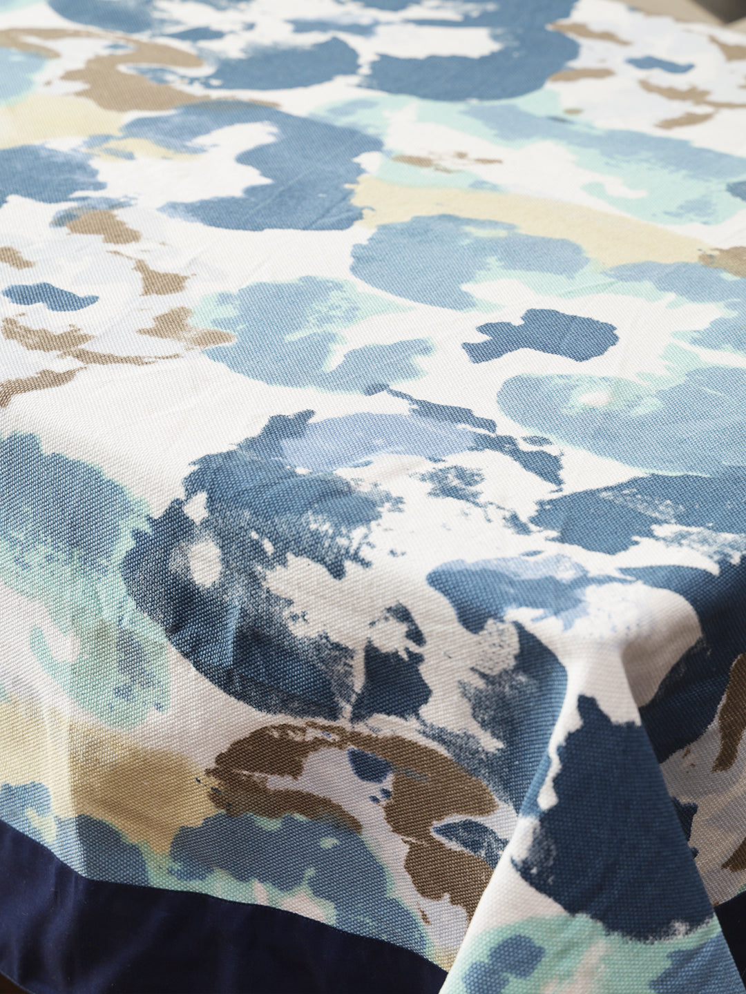 Table Covers in Blue color made with Cotton Material , Kitchen Linen - 1 pc