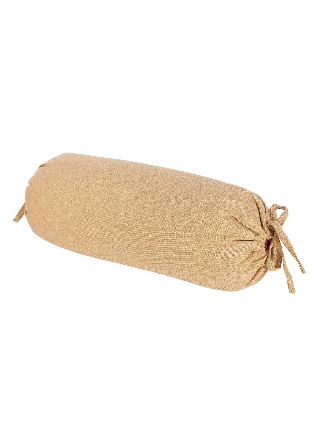 Cotton Plain Bolster Cover (Beige), Pack of 2