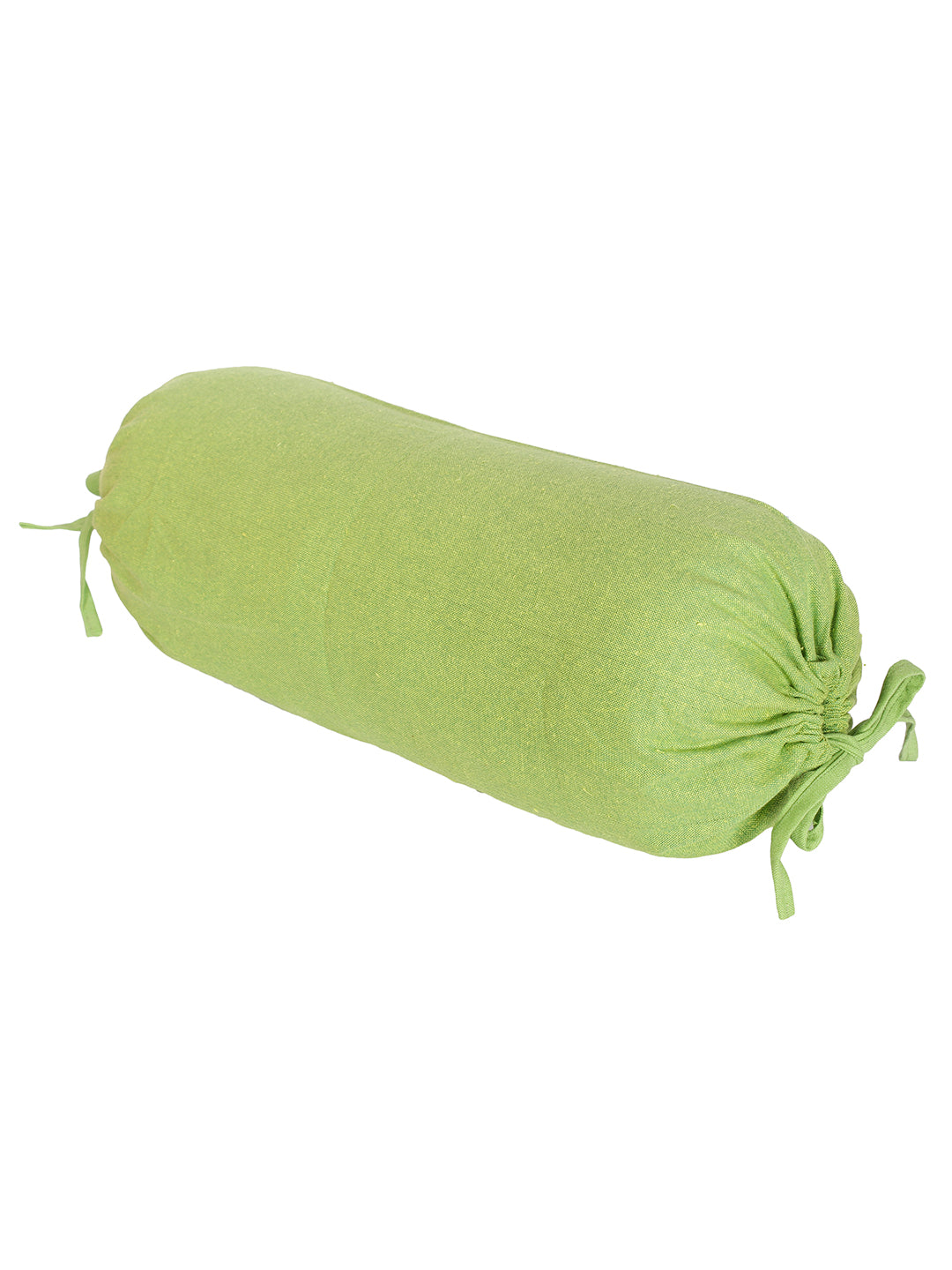 Plain Cotton Bolster Cover Green - Pack of 2