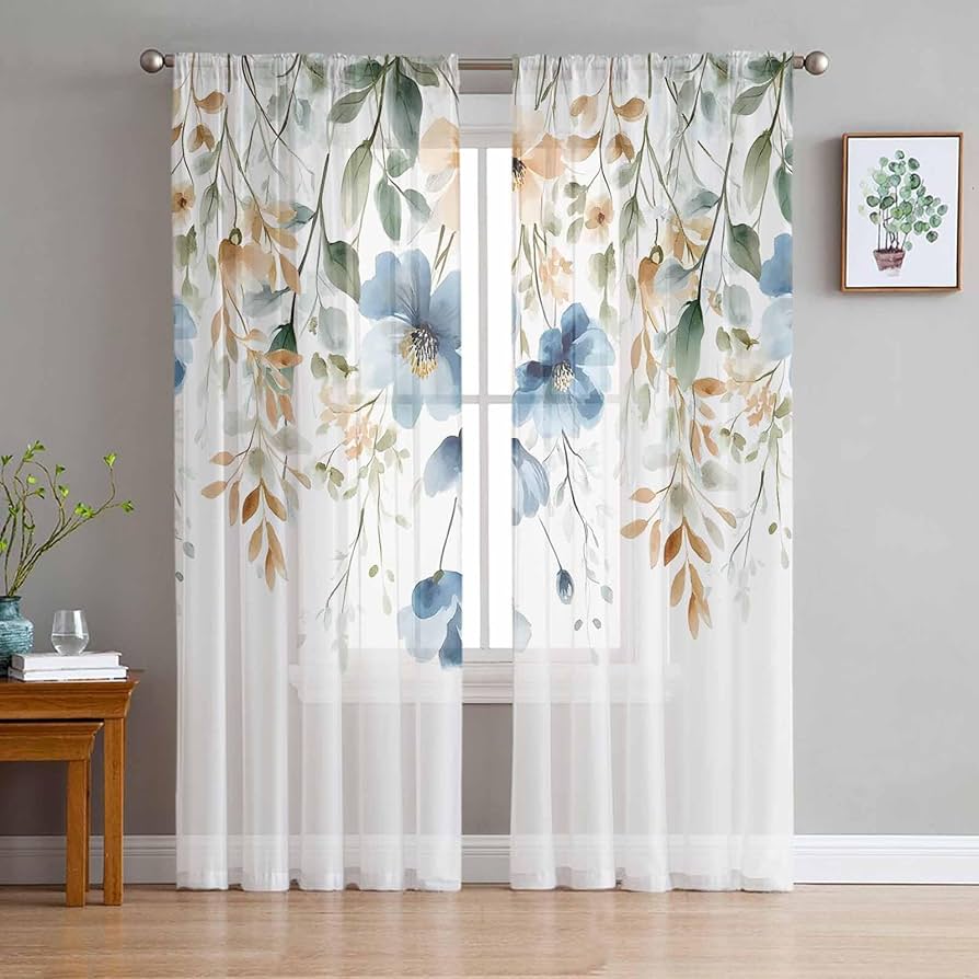 Sheer Printed Curtains