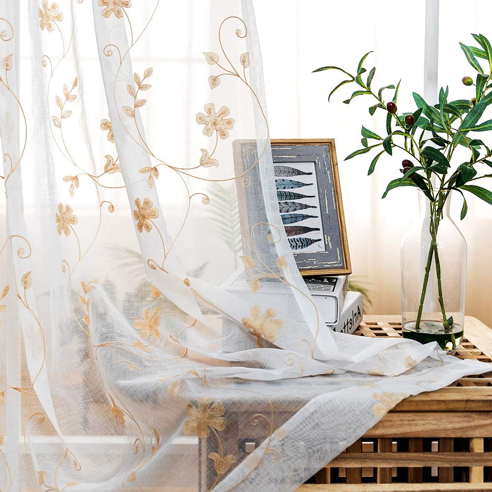 Sheer Curtains Embroidery