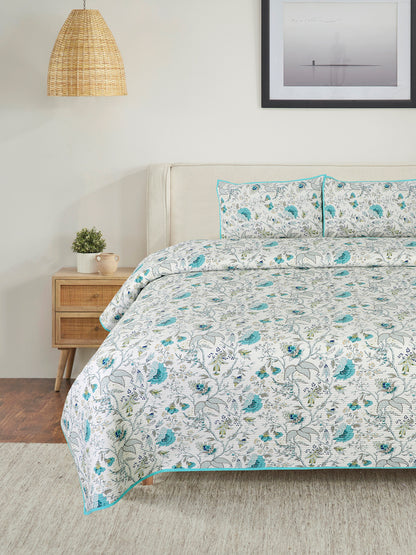 Firozi Cotton printed comforter reversible design