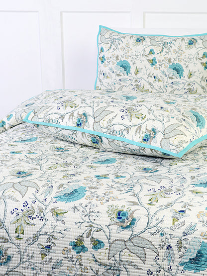 Firozi Cotton printed comforter reversible design