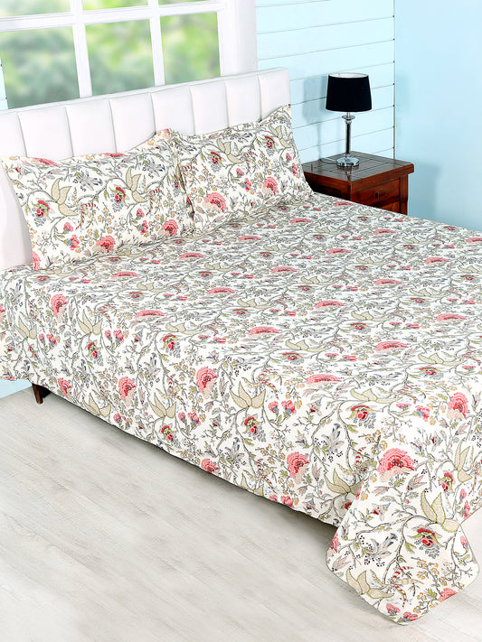 Soumya Cotton Double Bedsheet Euro Ethnic Print