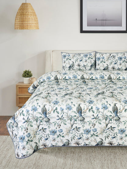 Firozi Cotton printed comforter reversible design