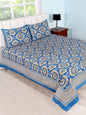 Bedsheets in Navy Blue color made with  Cotton Material , Bedding - 3 Pcs Set