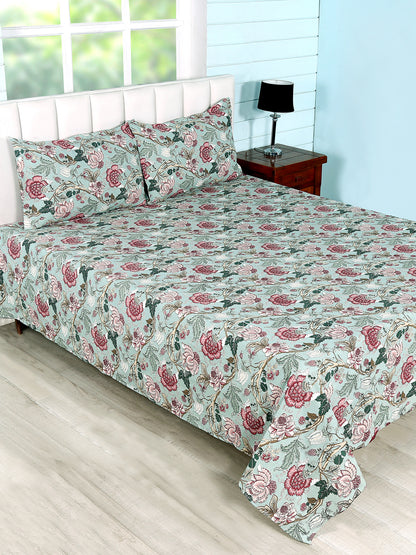 Soumya Firozi Cotton Double Bedsheet Euro Ethnic Print