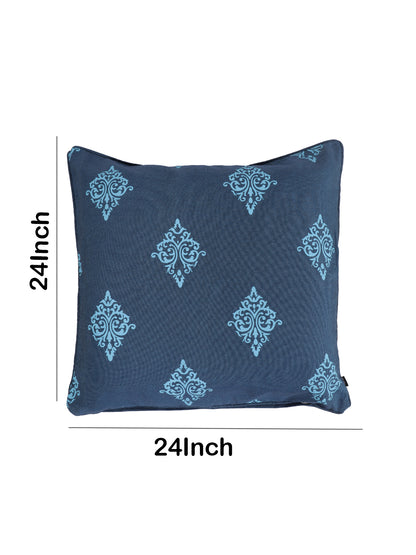 Set of 2 Premium Cotton Printed Blue Color Cushion Cover Set, 2 pc Cushion Cover