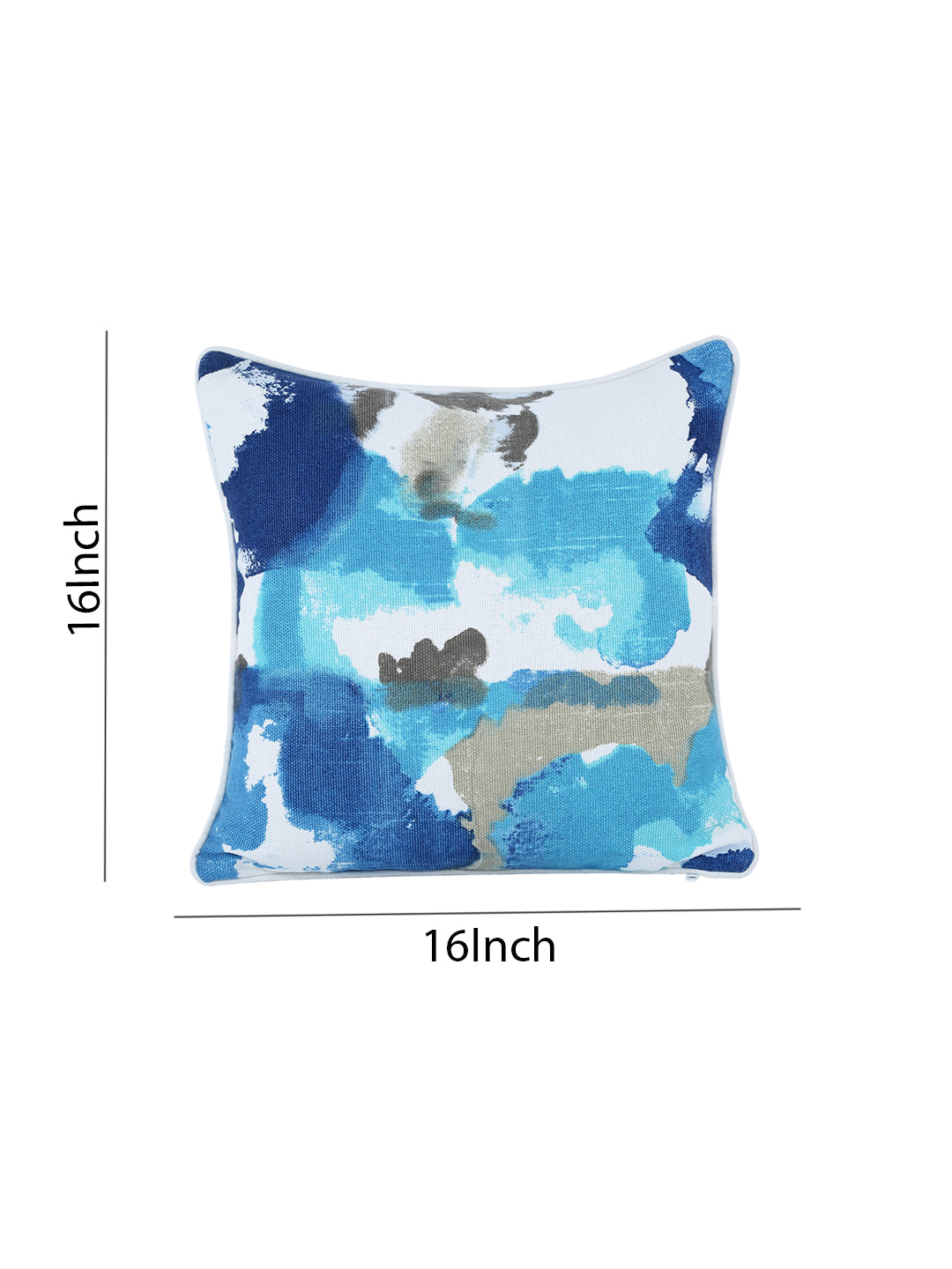 Cushion Cover 100% Cotton Floral Printed Cotton Blue, Pack of 5