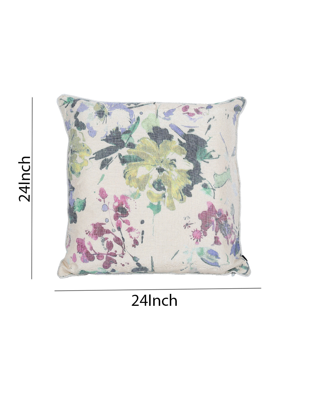 Set of 2 Premium Floral Design Multi Color Cushion Cover Set, 2 pc Cushion Cover