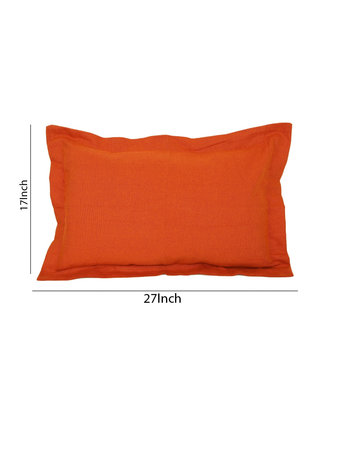 Orange Solid Cotton Pillow Cover, 2 pc Pillow Cover