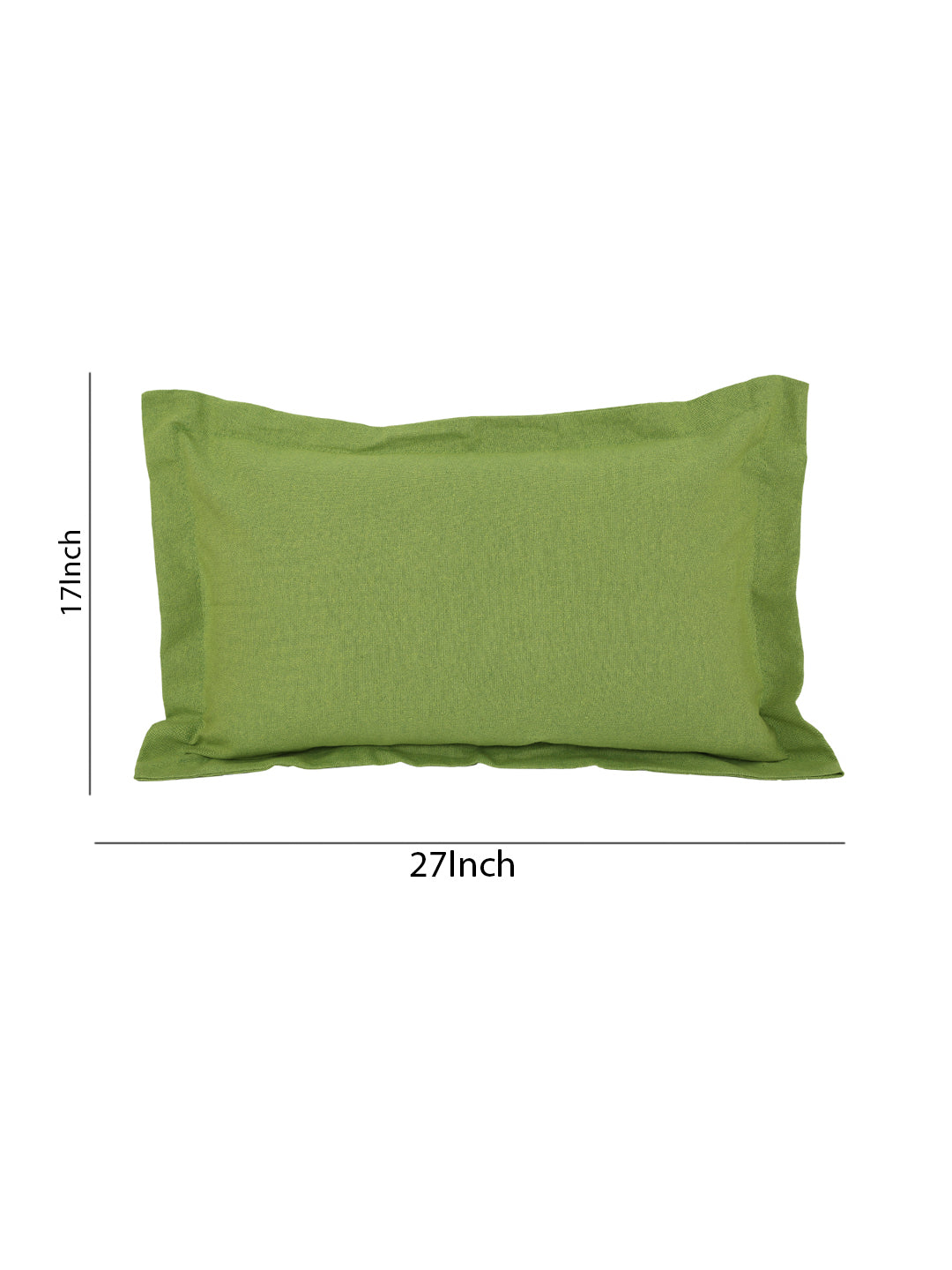 Green Solid Cotton Pillow Cover, 2 pc Pillow Cover