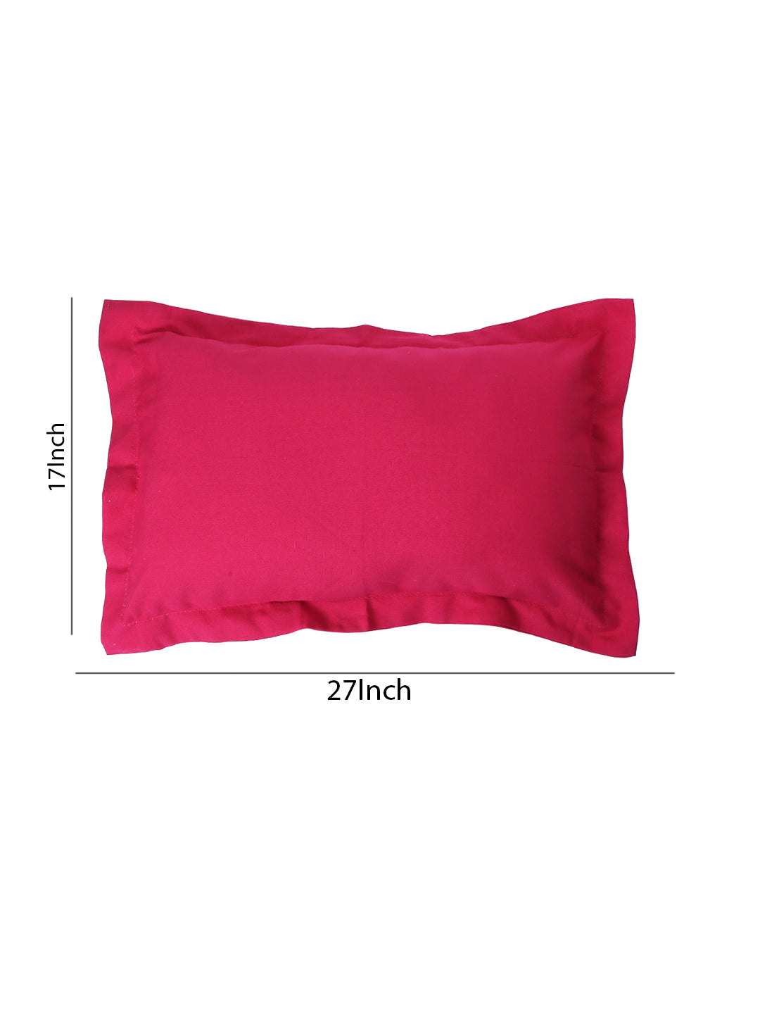 Pink Solid Cotton Pillow Cover, 2 pc Pillow Cover