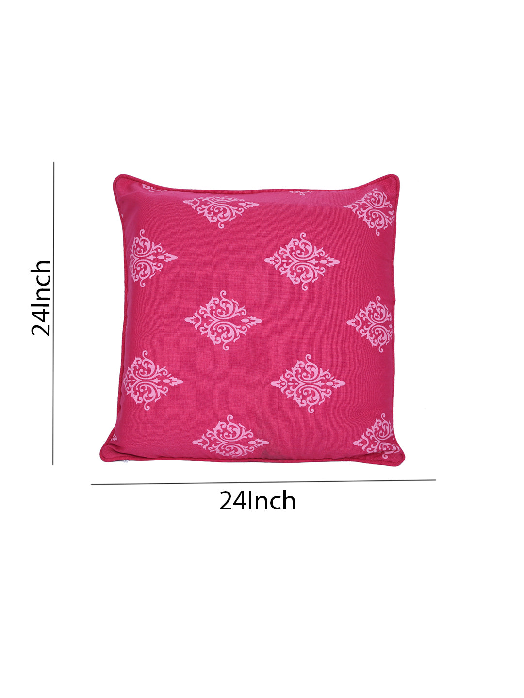 Set of 2 Premium Cotton Printed Pink Color Cushion Cover Set, 2 pc Cushion Cover