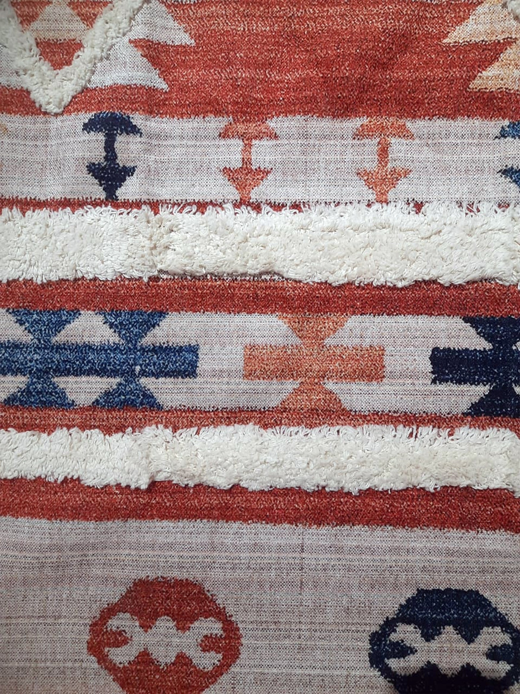 Kingfisher Tufted Rugs , Multi-Color Geometrical Poly-Cotton Blend