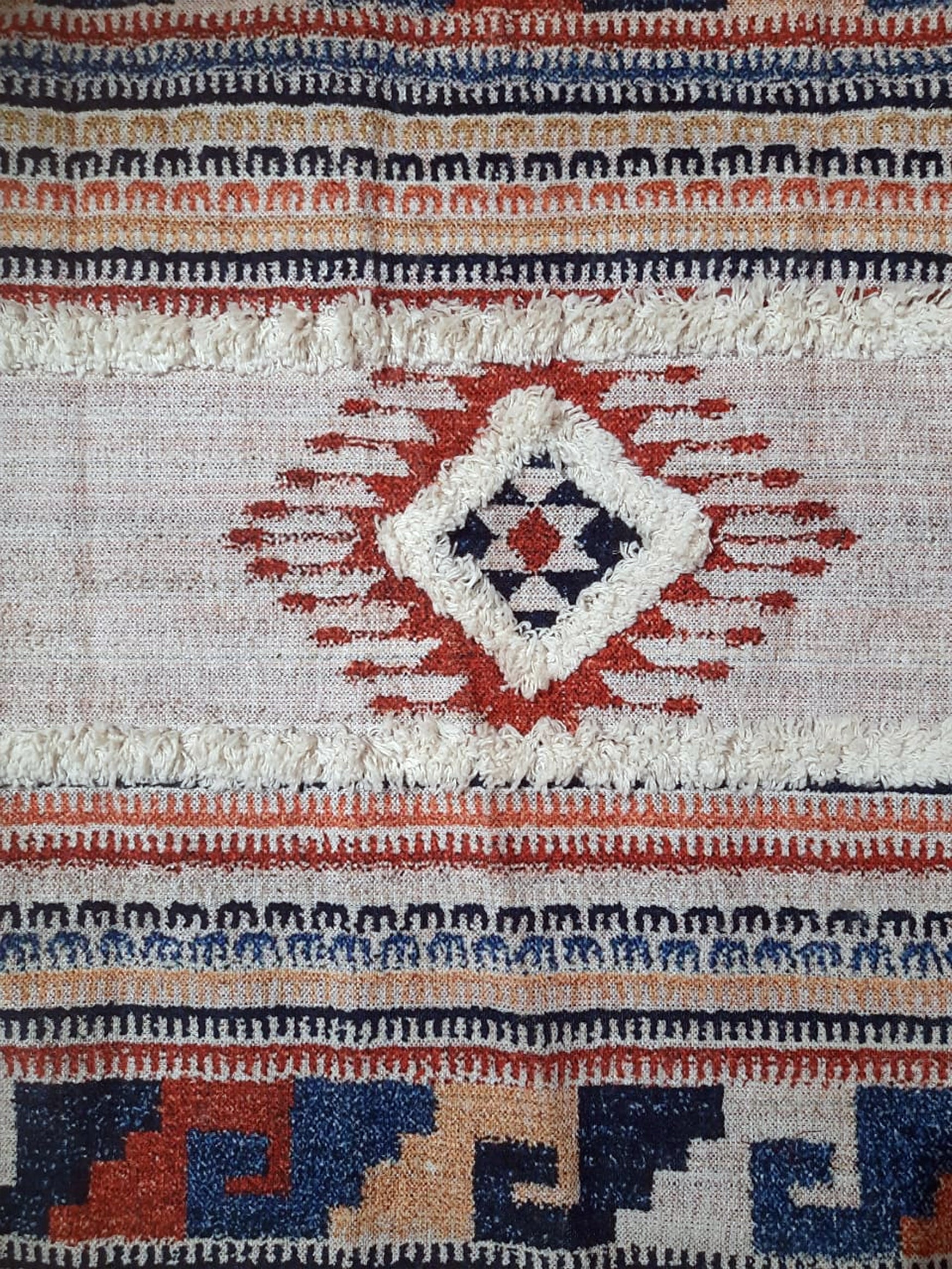 Kingfisher Tufted Rugs – Multi-Color Geometrical Poly-Cotton Blend