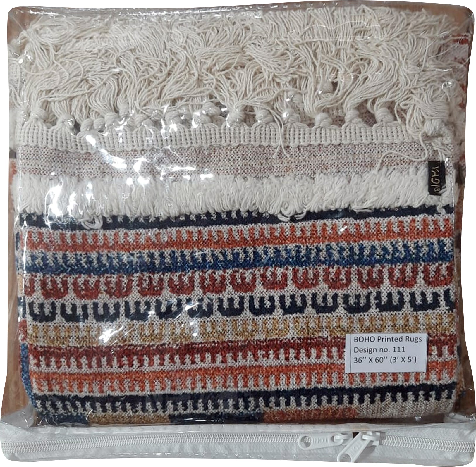 Kingfisher Tufted Rugs – Multi-Color Geometrical Poly-Cotton Blend