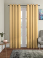 Soumya Premium Lightweight Solid Sheer Gold Color Linen Curtain, Pack of 1