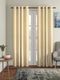 Soumya Hi end Satin Finish Premium Fabric Abstract Design Cream Color Curtain, Pack of 1