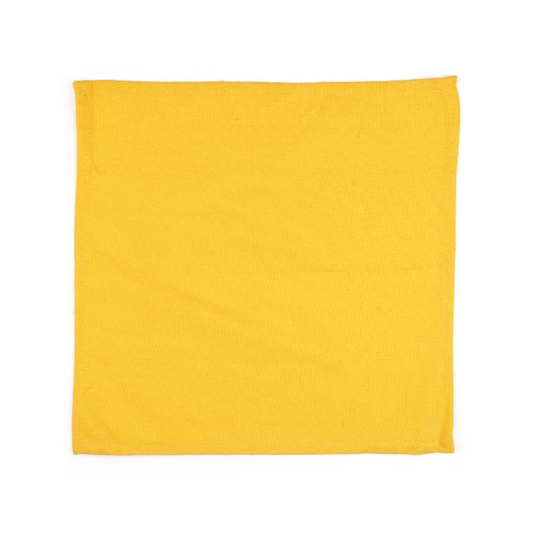 Solid Cotton Yellow Color Table Napkin, 6pc Napkin Set