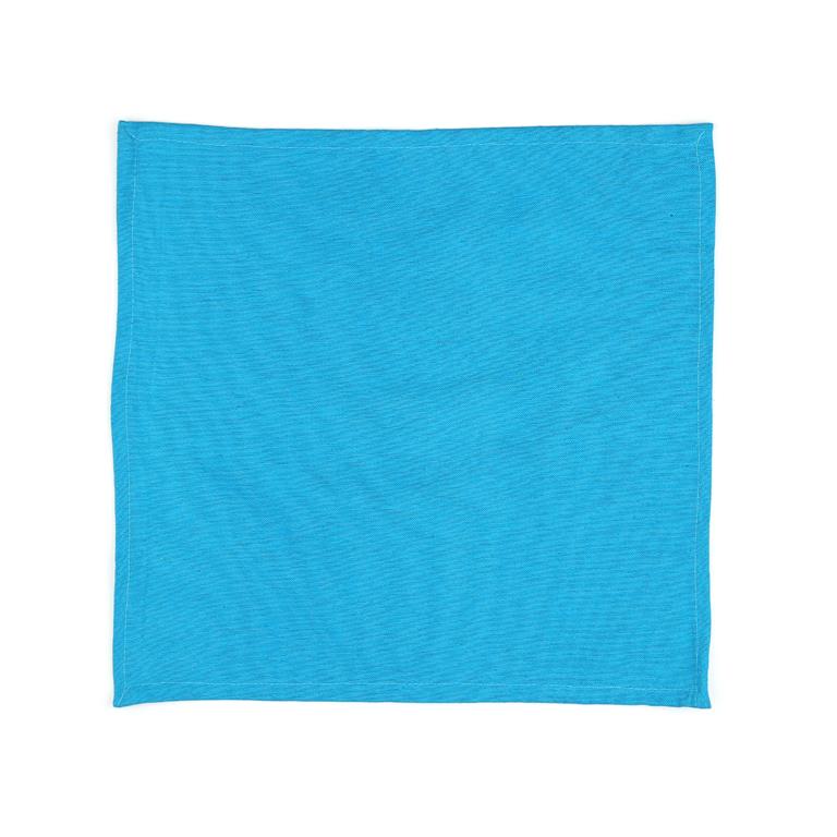 Solid Cotton Aqua Color Table Napkin, 6pc Napkin Set