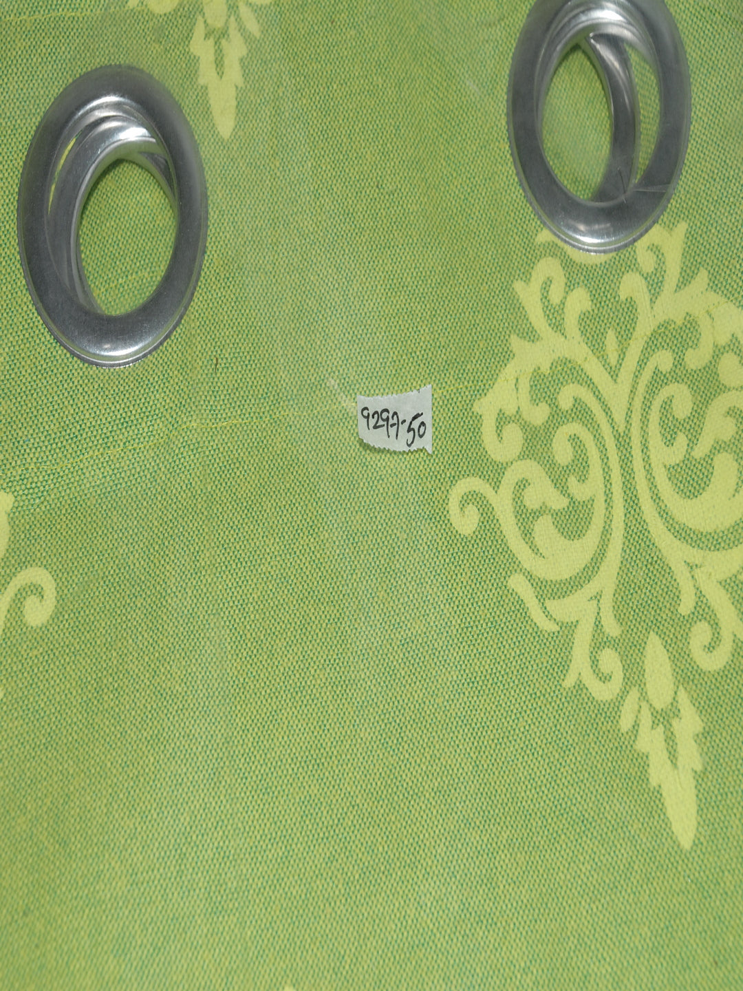 Soumya Floral Printed Solid Premium Green Cotton Curtain, Pack of 1