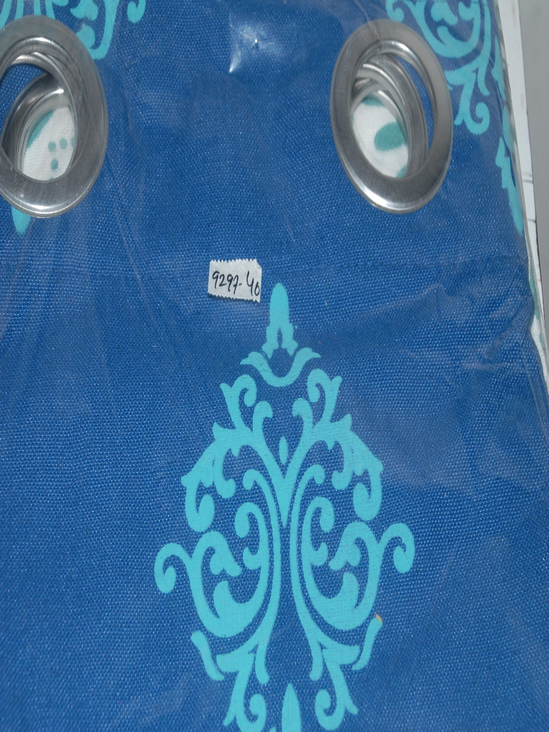 Soumya Floral Printed Premium Blue Cotton Curtain, Pack of 1