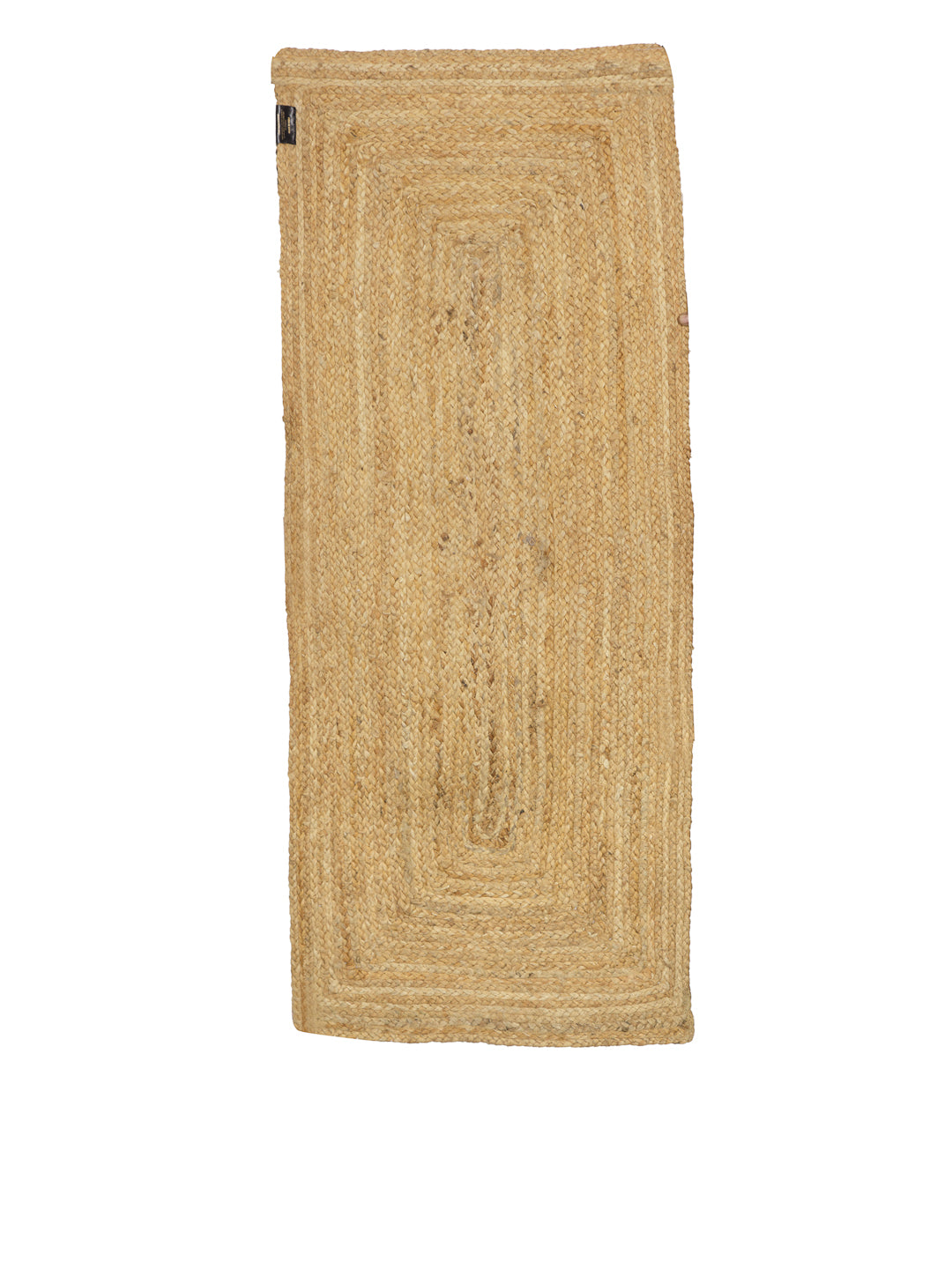 Natural Jute Braided Washable Printed Mat Maroon Color for Door and Bed Side, 1 Pc. Mat
