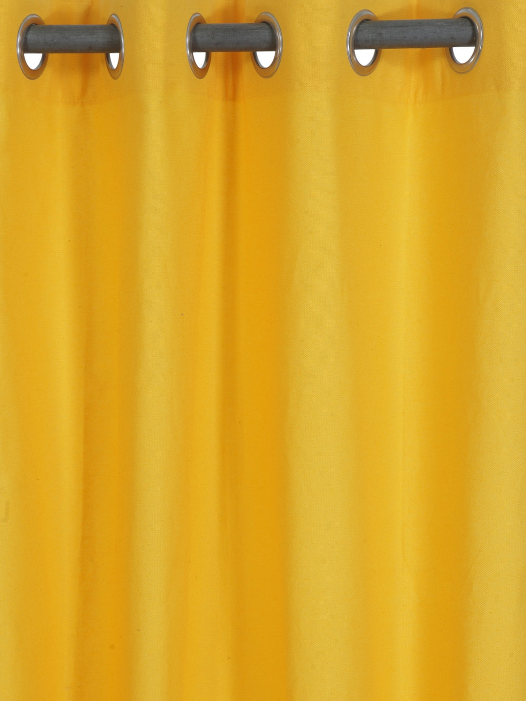 Soumya 100% Cotton Solid Yellow Eyelet Curtain, Pack of 1