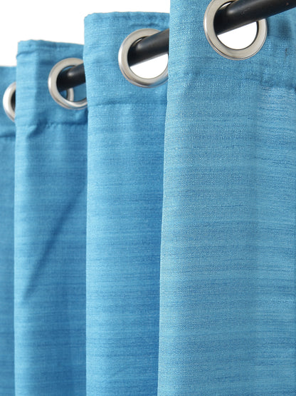 Soumya Premium High End Faux Raw Silk Solid Curtain with cotton Lining, Pack of 1