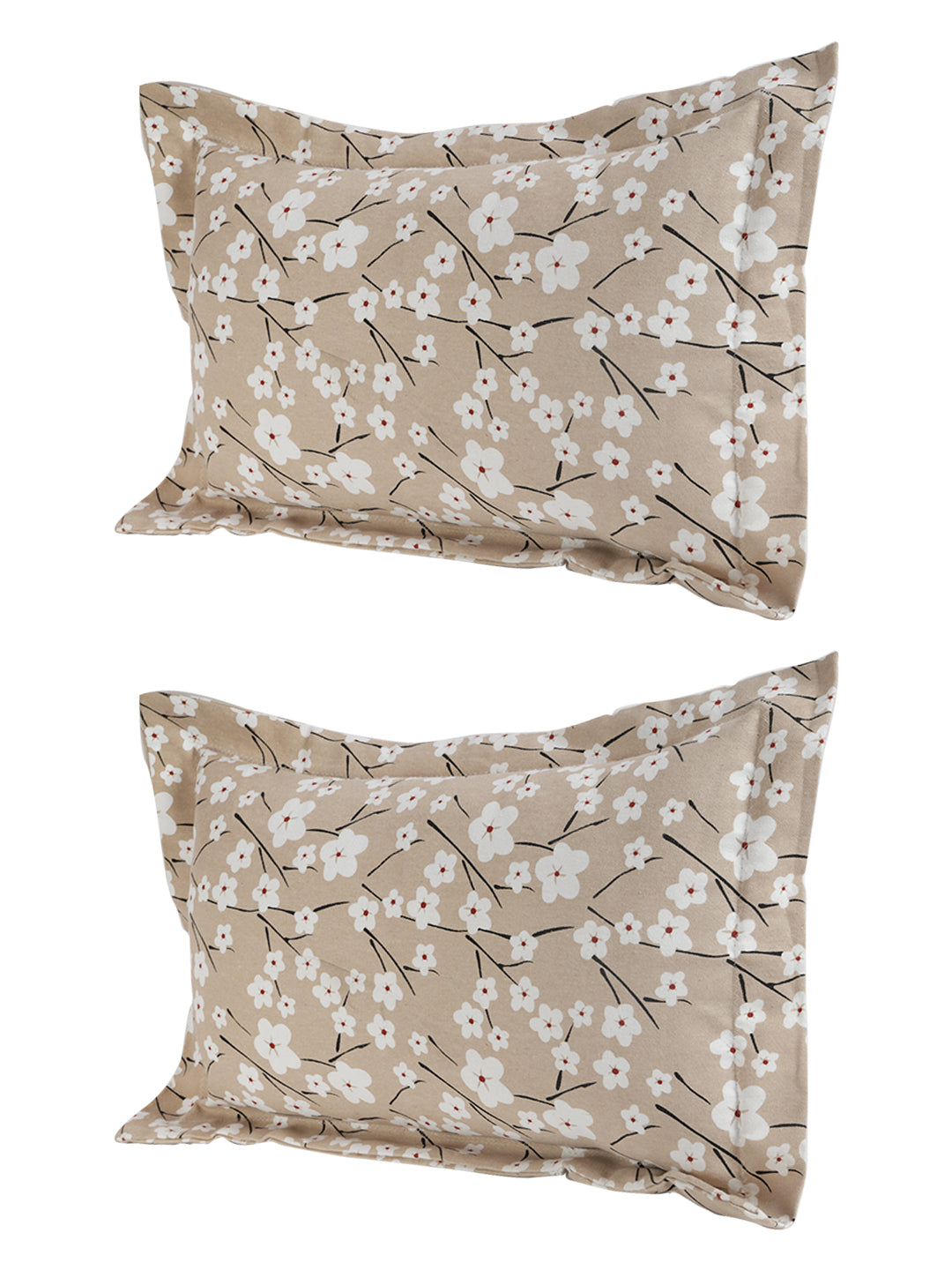 Pillow Covers in Beige color made with  Cotton Material , Bedding - 2 Pcs