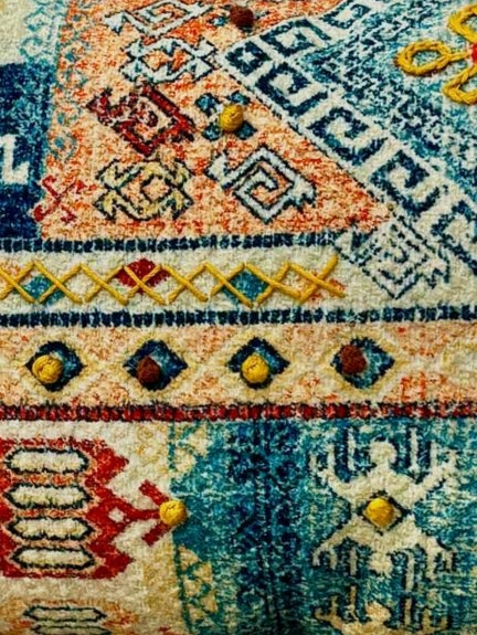 Set Of 2 Boho Mosaic Oblong Cushion – Tribal Ocean Edition