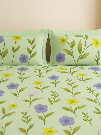 Floral Bliss – Premium Gift-Wrapped Bedsheet Set (3 Pc)