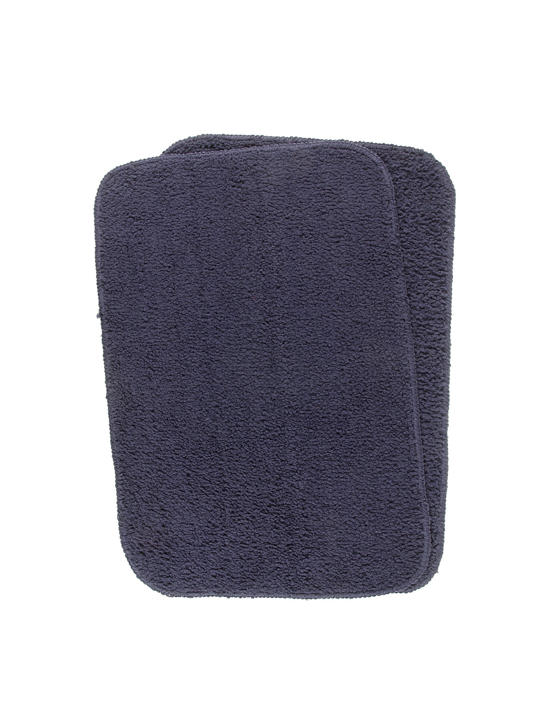 Set for 2 Microfiber Anti-Skid Washable Water Absorbent Mat Blue Color for Door and Bath, Pack of 2