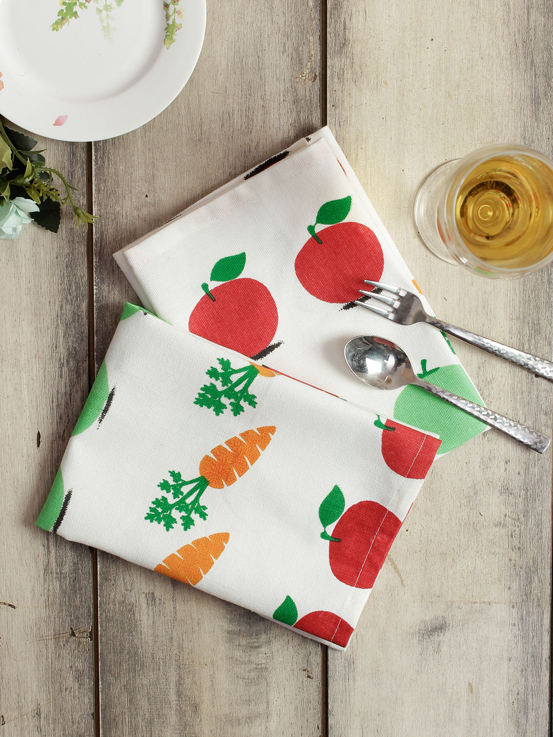 Pure Cotton Printed Multi Color Table Napkin, Pack of 6