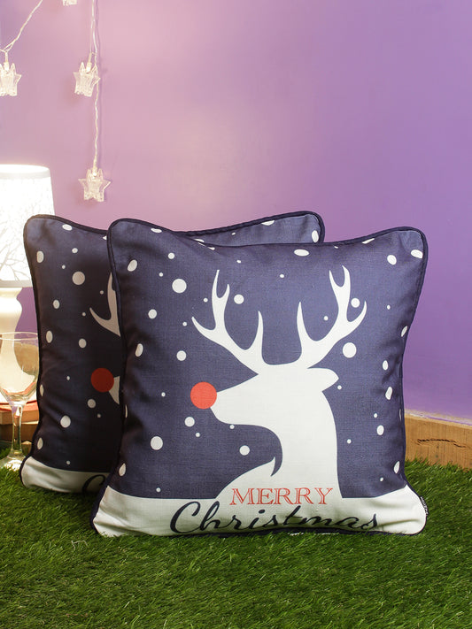 Premium Blue Digital Printed Cushion Cover Set