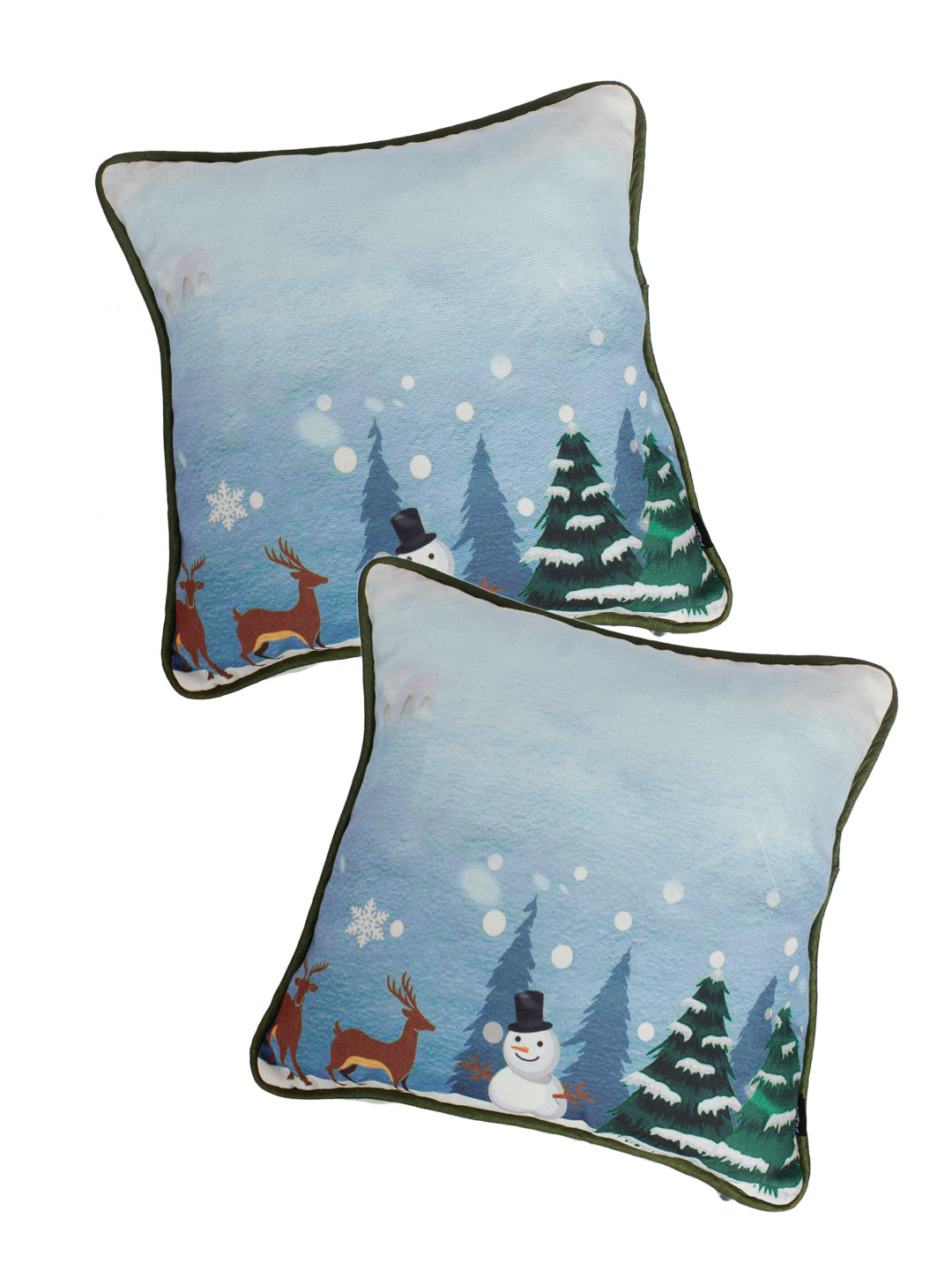 Premium Light Blue Digital Printed Cushion Cover Set