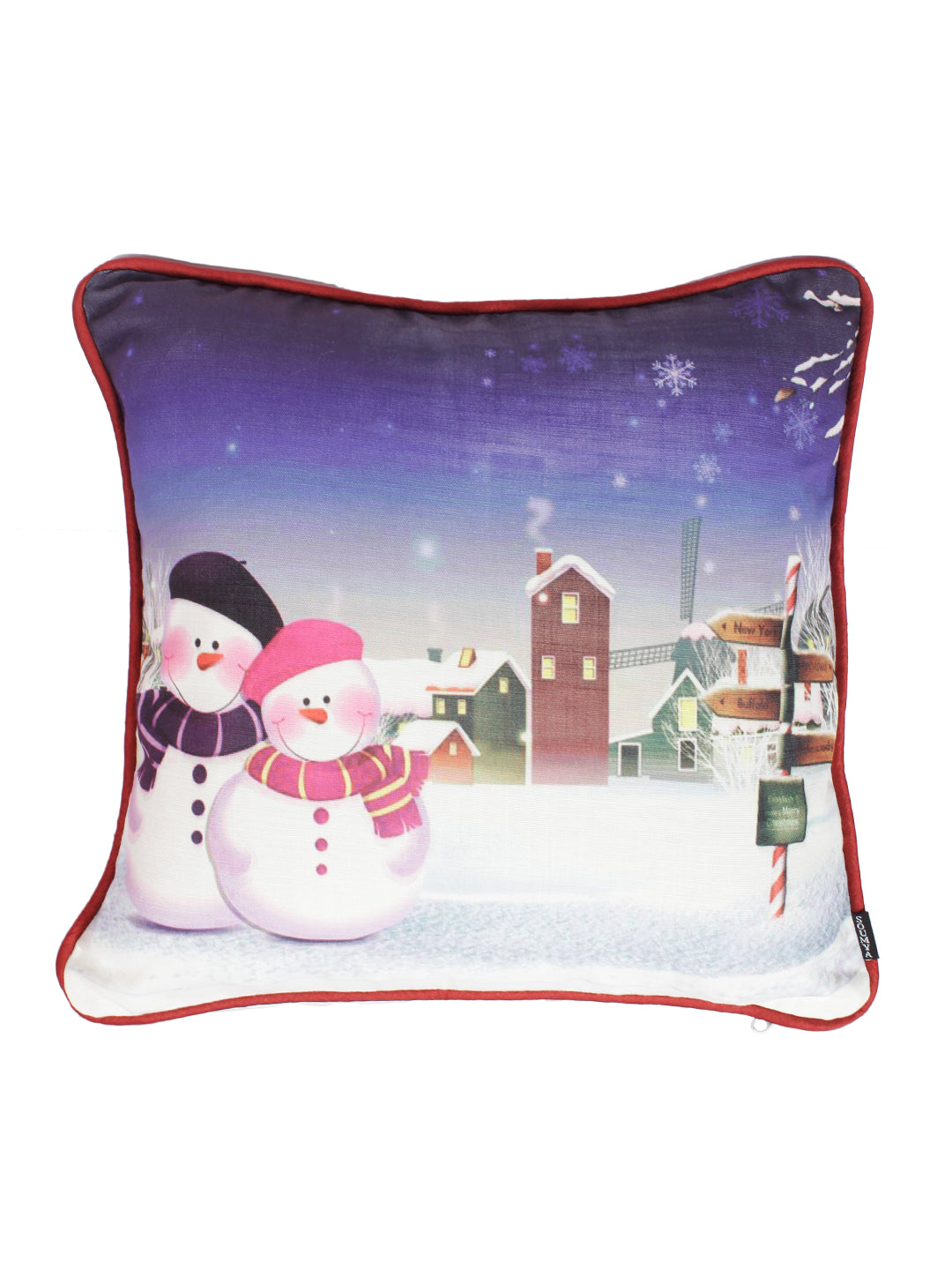 Premium Blue & White Digital Printed Cushion Cover Set