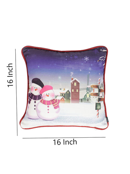 Premium Blue & White Digital Printed Cushion Cover Set