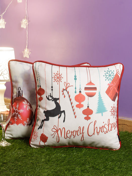 Premium White Digital Printed Cushion Cover Set