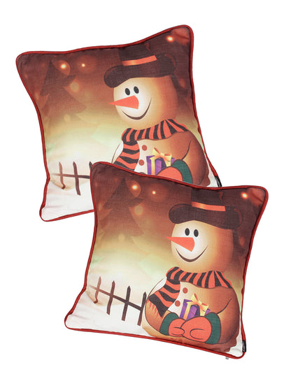 Premium Maroon Digital Printed Cushion Cover Set