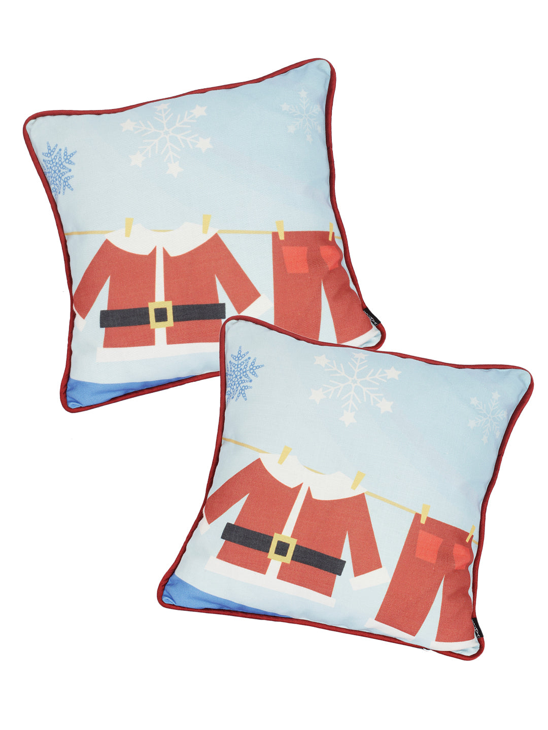 Premium Light Blue Digital Printed Cushion Cover Set