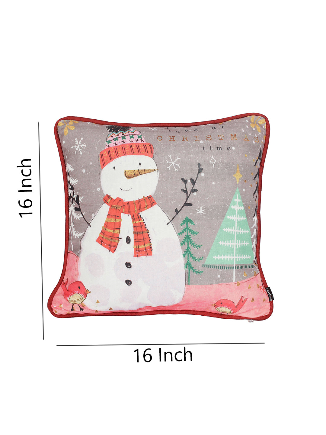 Premium Grey & White Digital Printed Cushion Cover Set