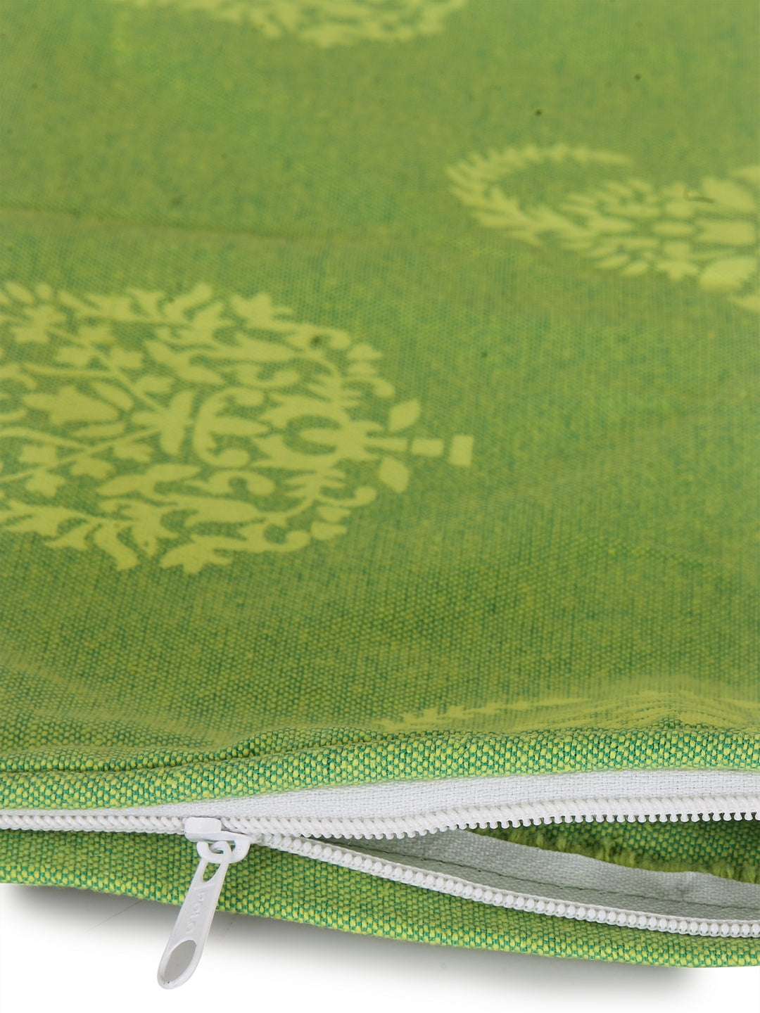 Mix n Match Premium Cotton Paisley Design Green Color Diwan set, 1 Diwan Sheet, 2 Bolster Cover, 3 Cushion Covers