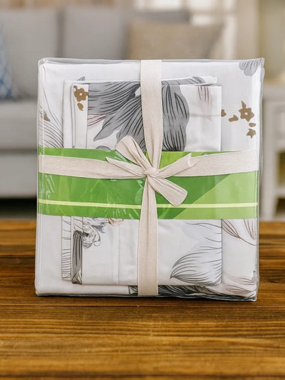 Floral Bliss – Premium Gift-Wrapped Bedsheet Set (3 Pc)